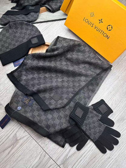 Louis Vuitton Scarf & Beanie - Grey