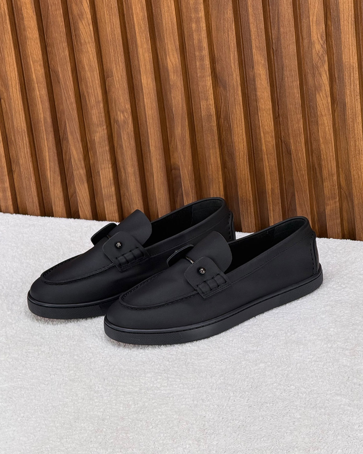 Christian Louboutin Metal-Bar Loafers - Black