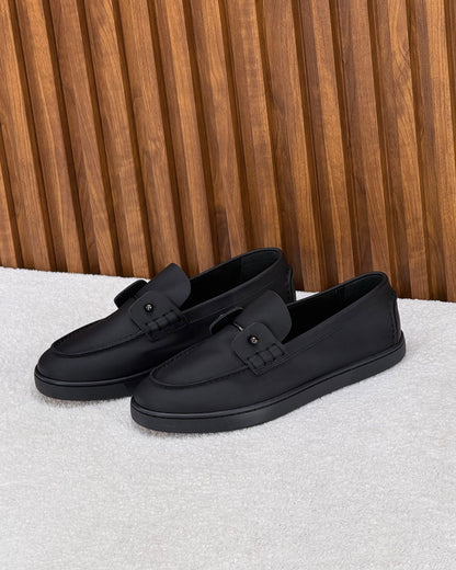 Christian Louboutin Metal-Bar Loafers - Black