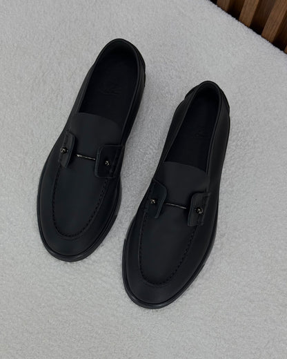 Christian Louboutin Metal-Bar Loafers - Black