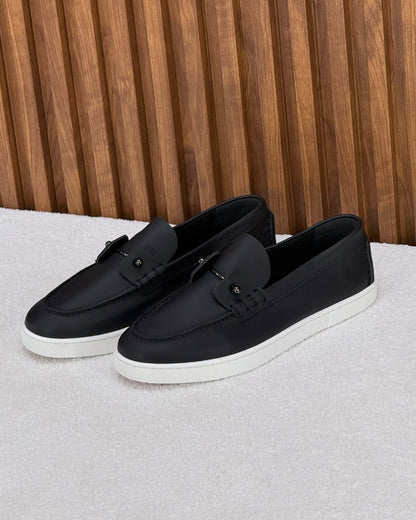 Christian Louboutin Metal-Bar Loafers - Black