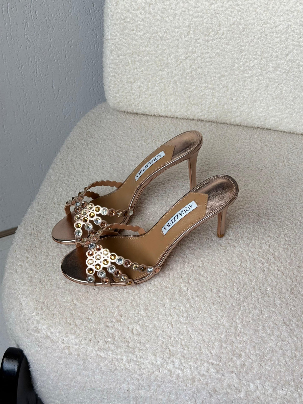 Aquazzura Mule Heels - Beige