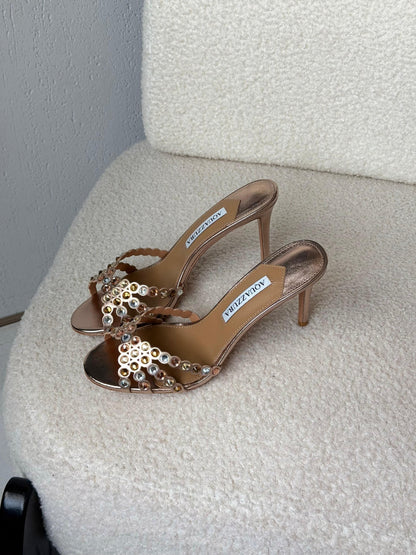Aquazzura Mule Heels - Beige