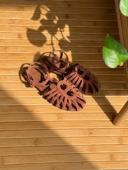 Hermes Cage Slippers - Brown
