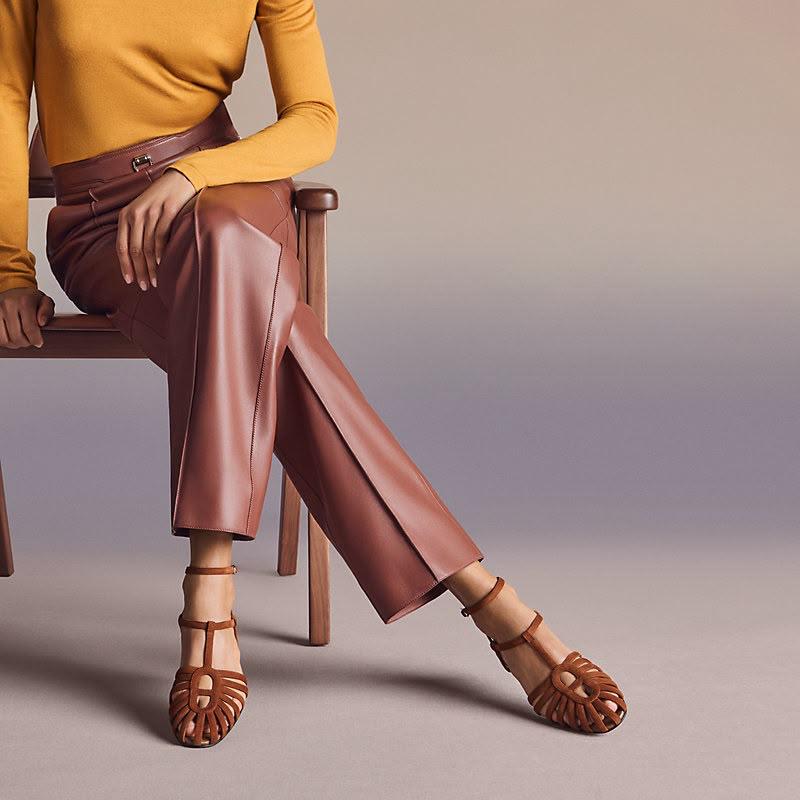 Hermes Cage Slippers - Brown