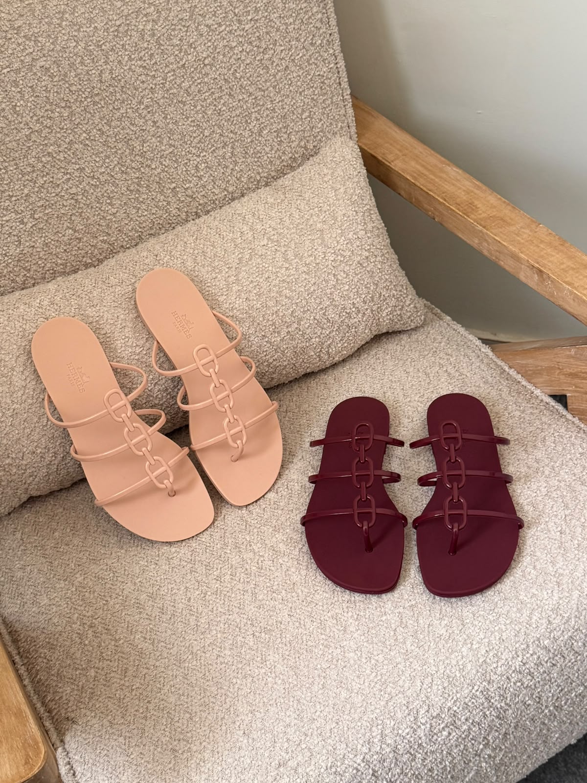 Hermès Slippers - Burgundy, Pink, Black, Green, Navy