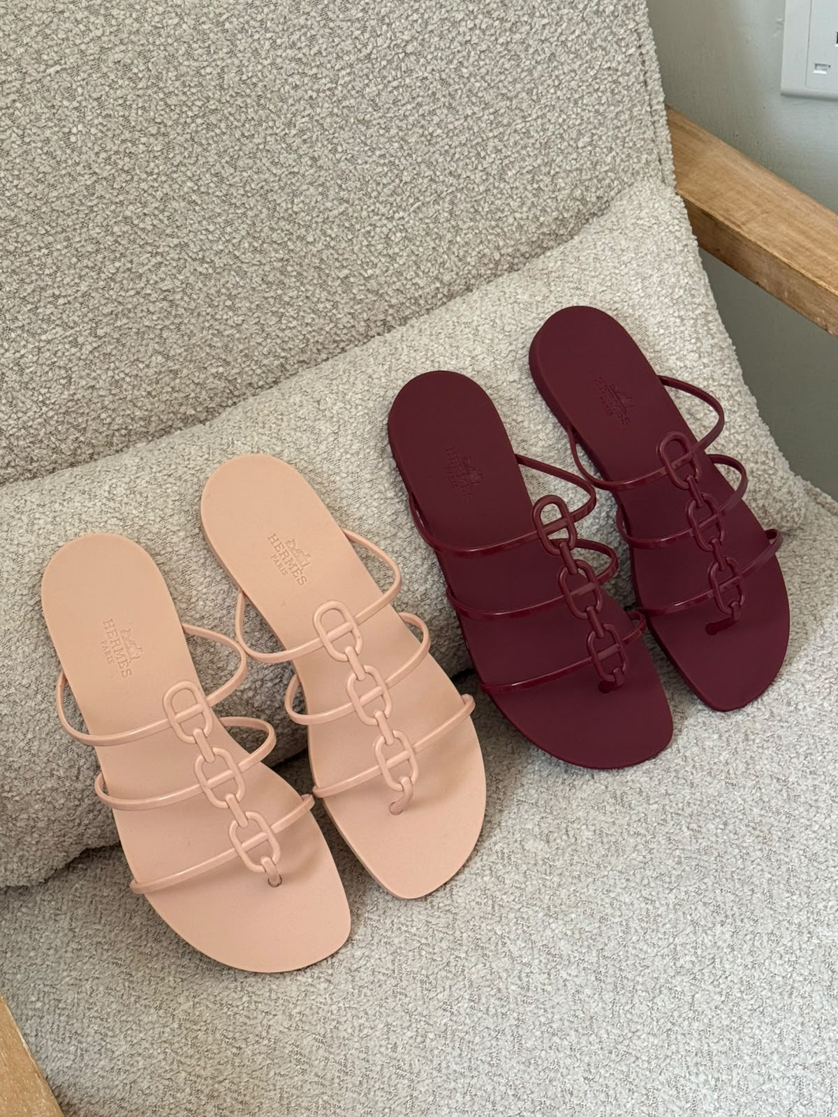 Hermès Slippers - Burgundy, Pink, Black, Green, Navy