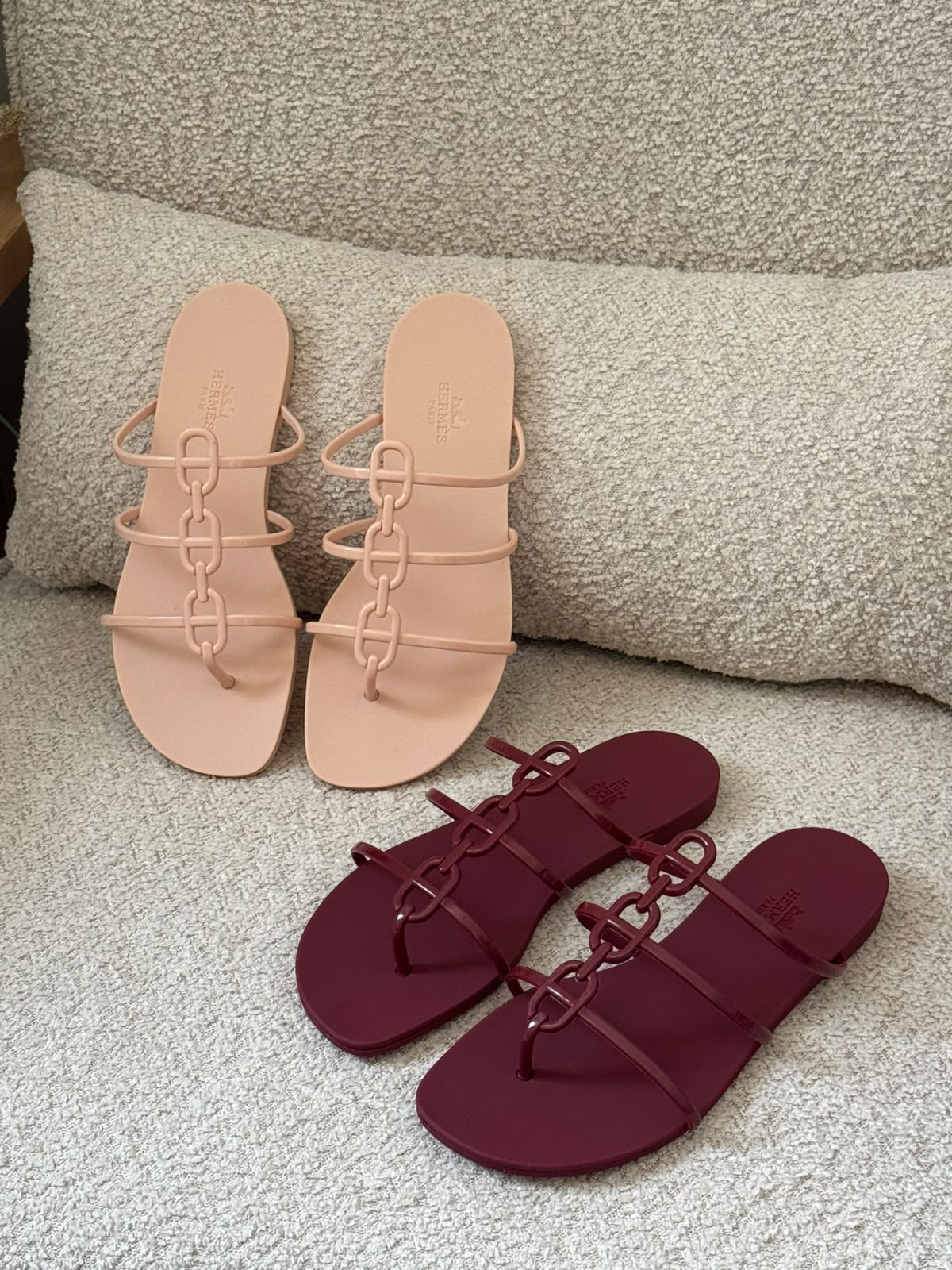 Hermès Slippers - Burgundy, Pink, Black, Green, Navy