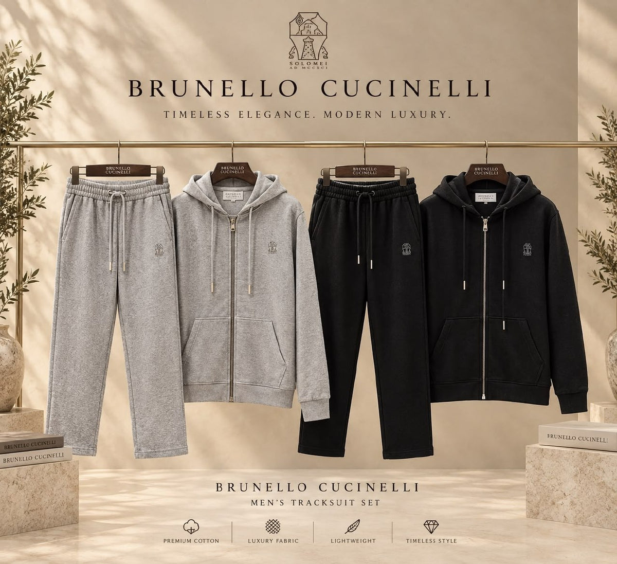 Brunello Cucinelli Tracksuit - Grey, Black