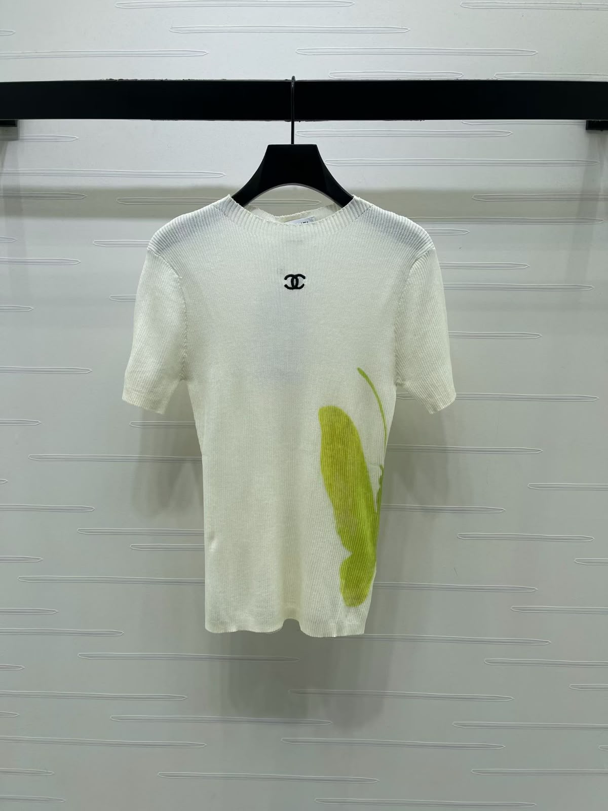 Chanel Graphic Knitted T-Shirt - White