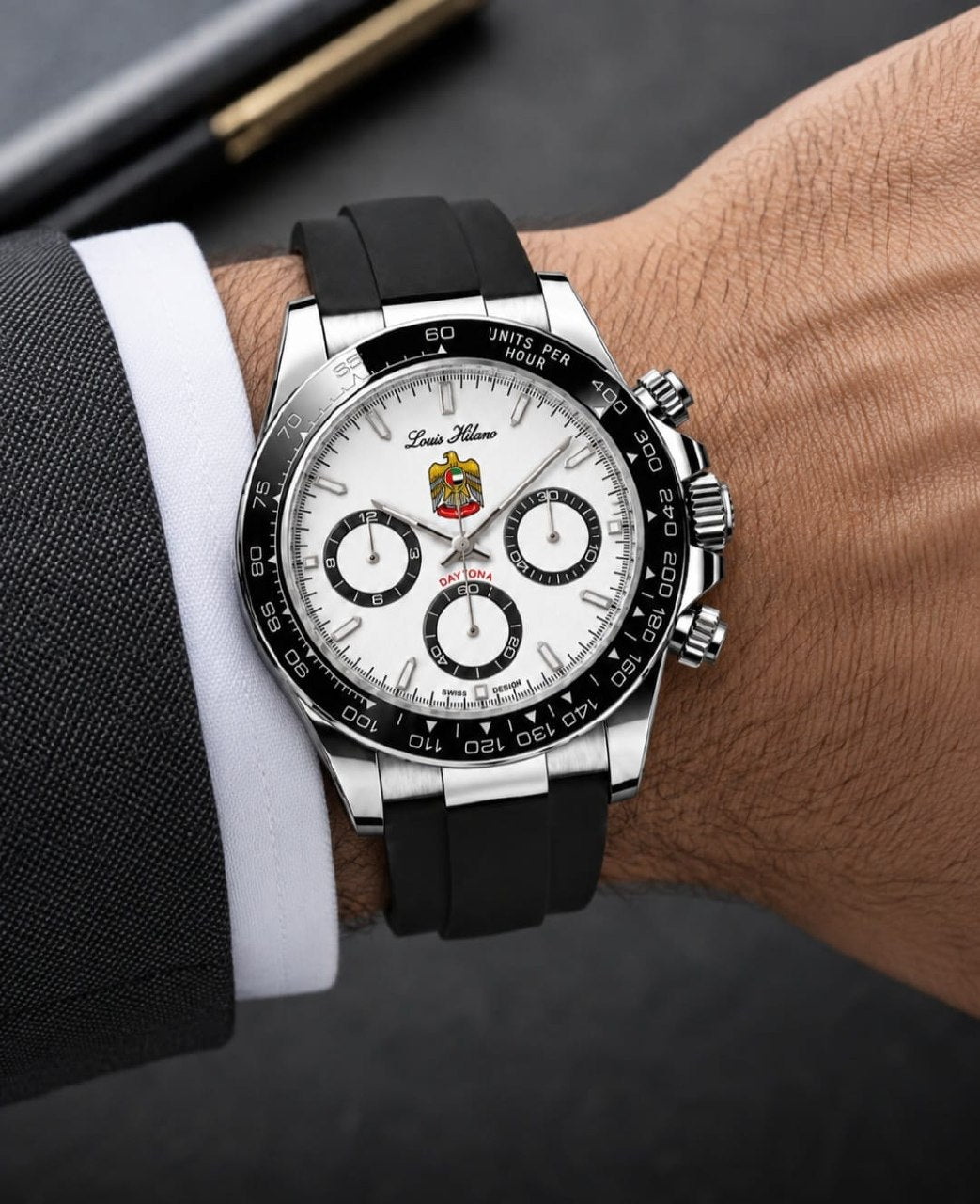 Louis Hilano Contrasting Subdial Chronograph Watch - 