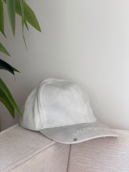 Balenciaga Brim-Logo Cap - White