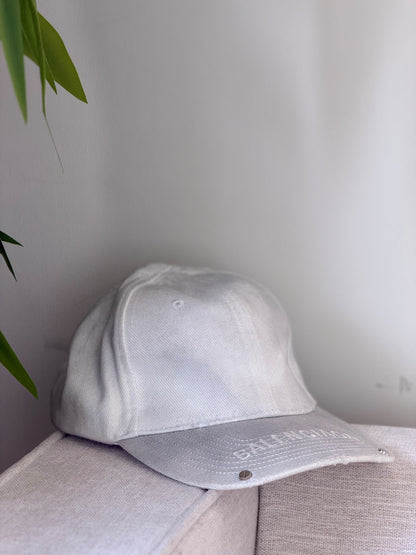 Balenciaga Brim-Logo Cap - White