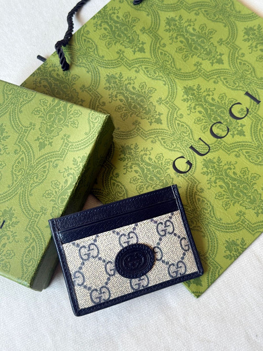 Gucci Medallion Card Holder - Beige