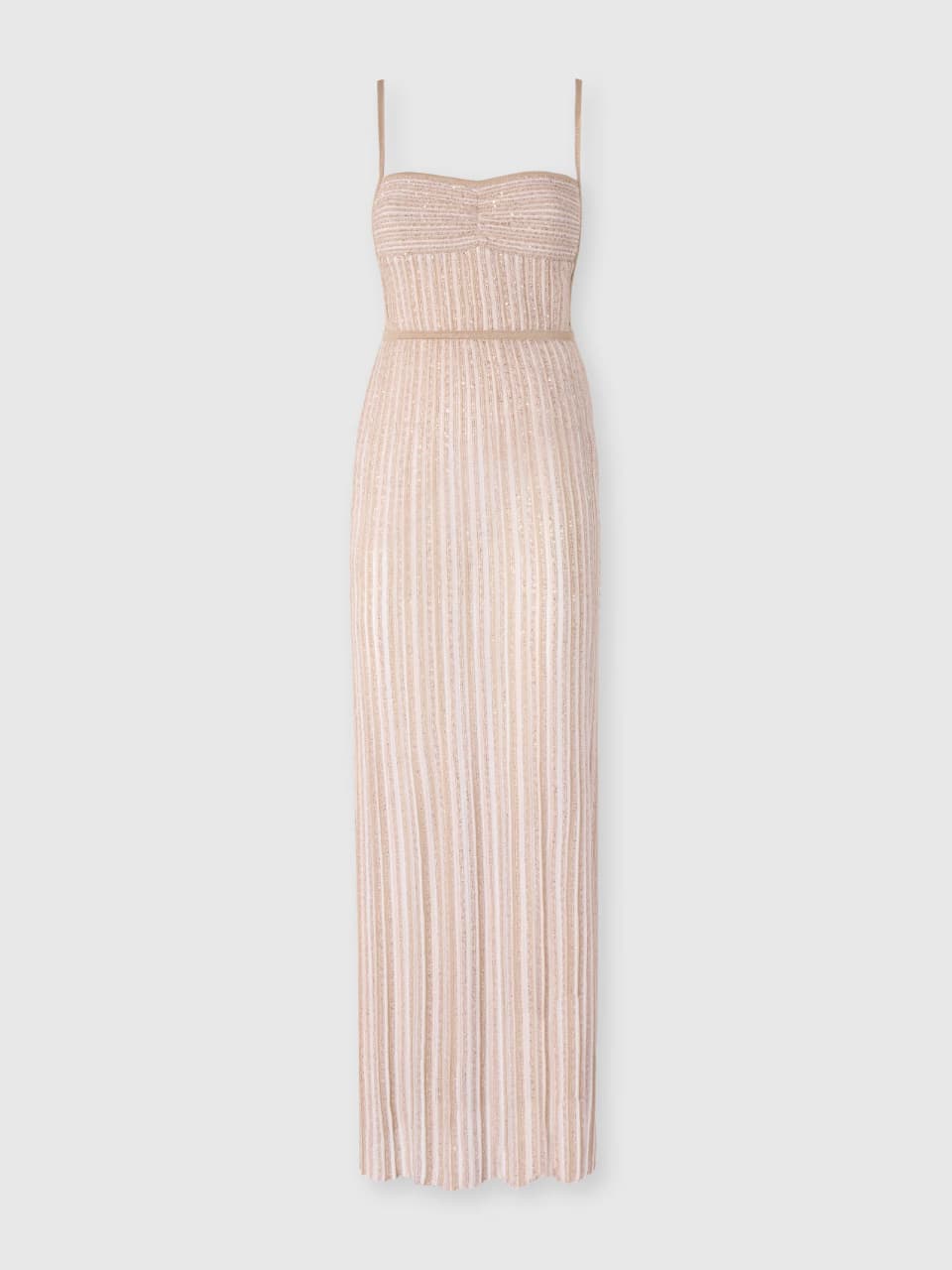Missoni Striped Knit Dress - Beige