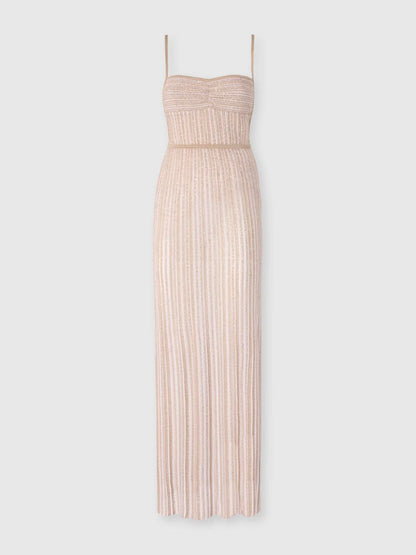 Missoni Striped Knit Dress - Beige