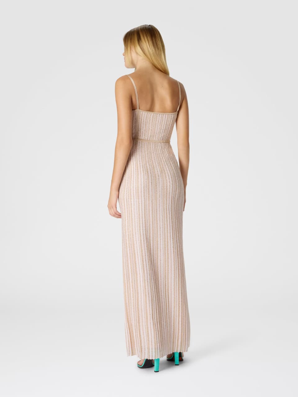 Missoni Striped Knit Dress - Beige
