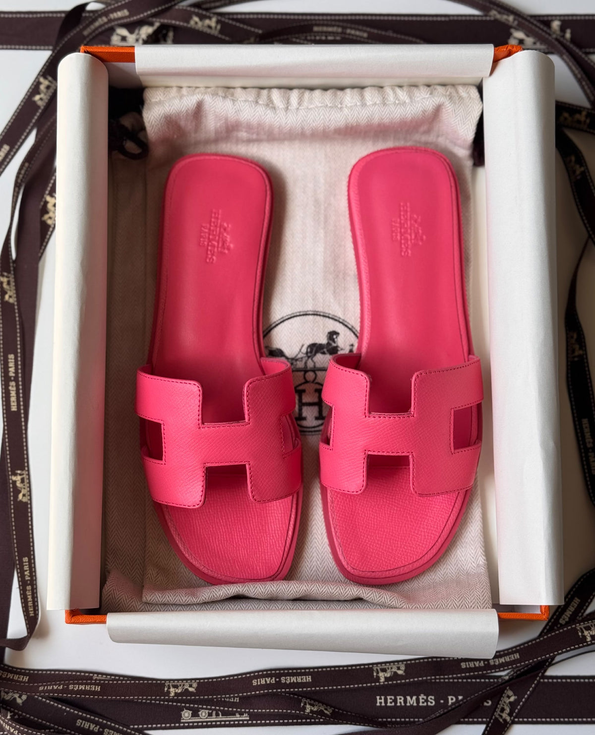 Hermès H-Strap Slippers - Pink