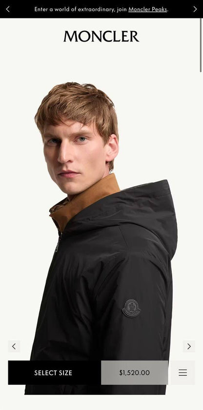 Moncler Hooded Jacket - Black
