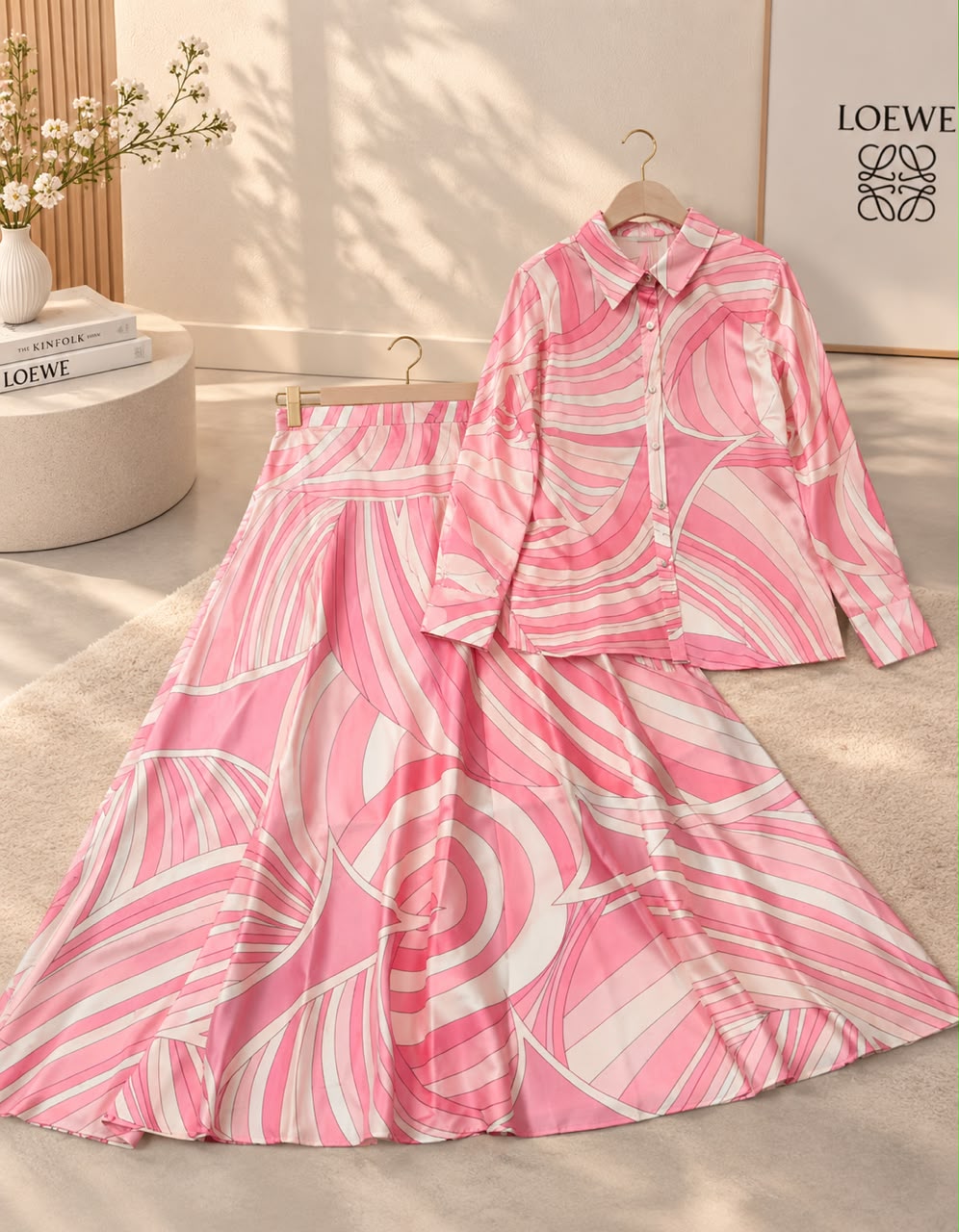 Emilio Pucci Swirl Print Set - Pink, Blue