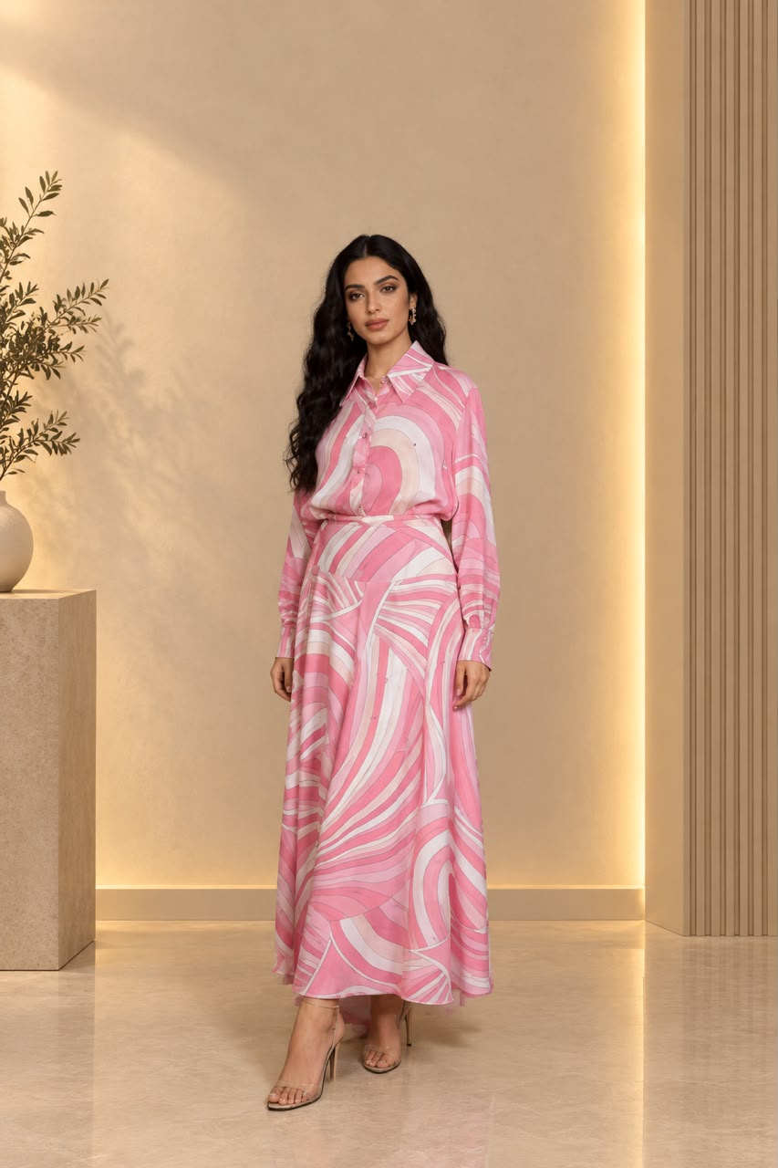 Emilio Pucci Swirl Print Set - Pink, Blue