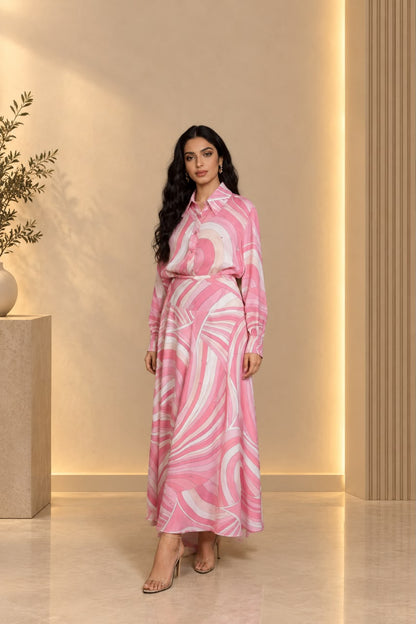 Emilio Pucci Swirl Print Set - Pink, Blue