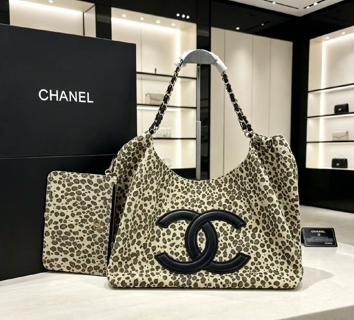 Chanel Hobo Shoulder Bag - Leopard