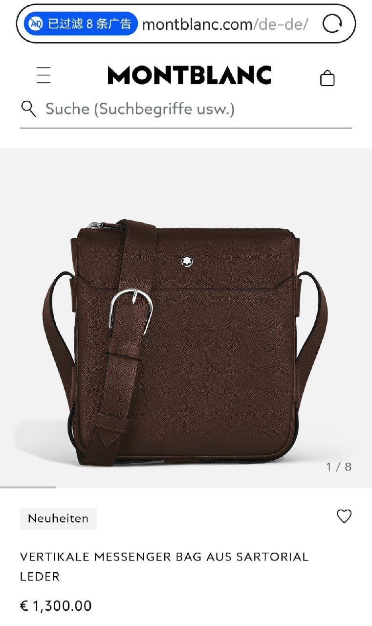 Montblanc Buckle Crossbody Bag - Brown