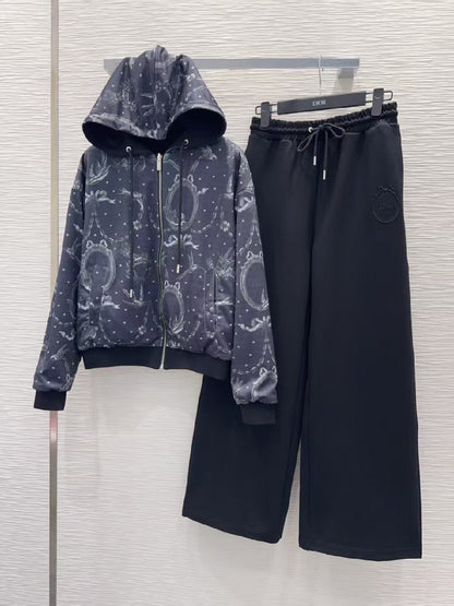 Dior Drawstring-Waist Tracksuit - Navy
