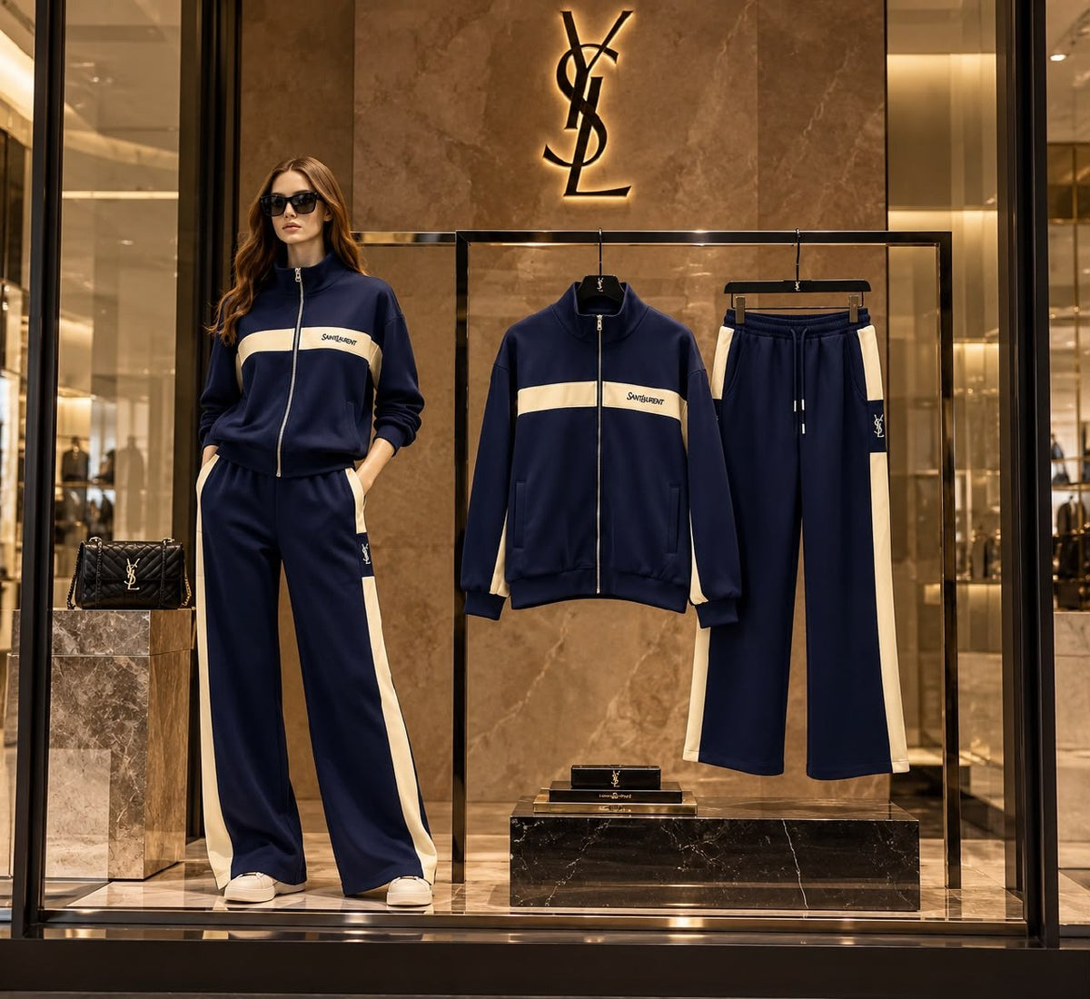YSL Tracksuit - Navy