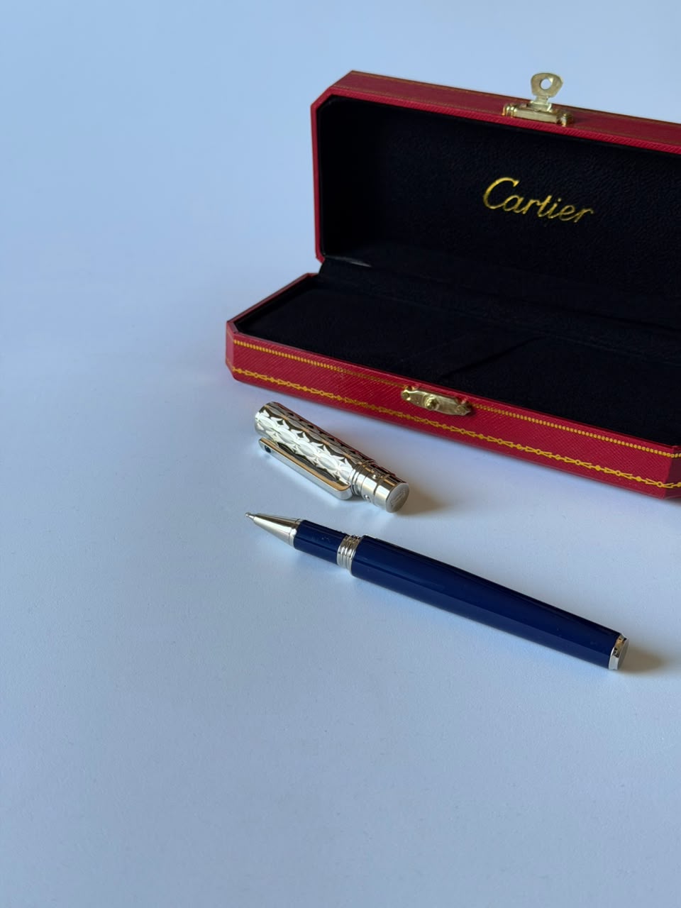 Cartier Clover Pattern Pen - Navy