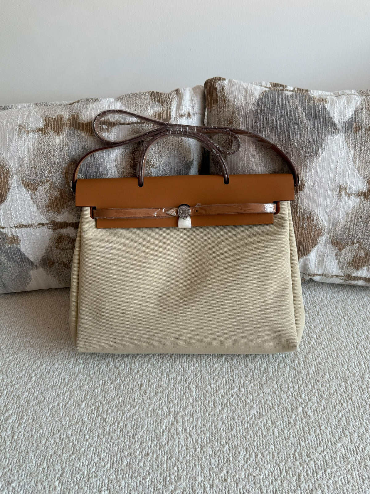Hermès Herbag Handbag - White