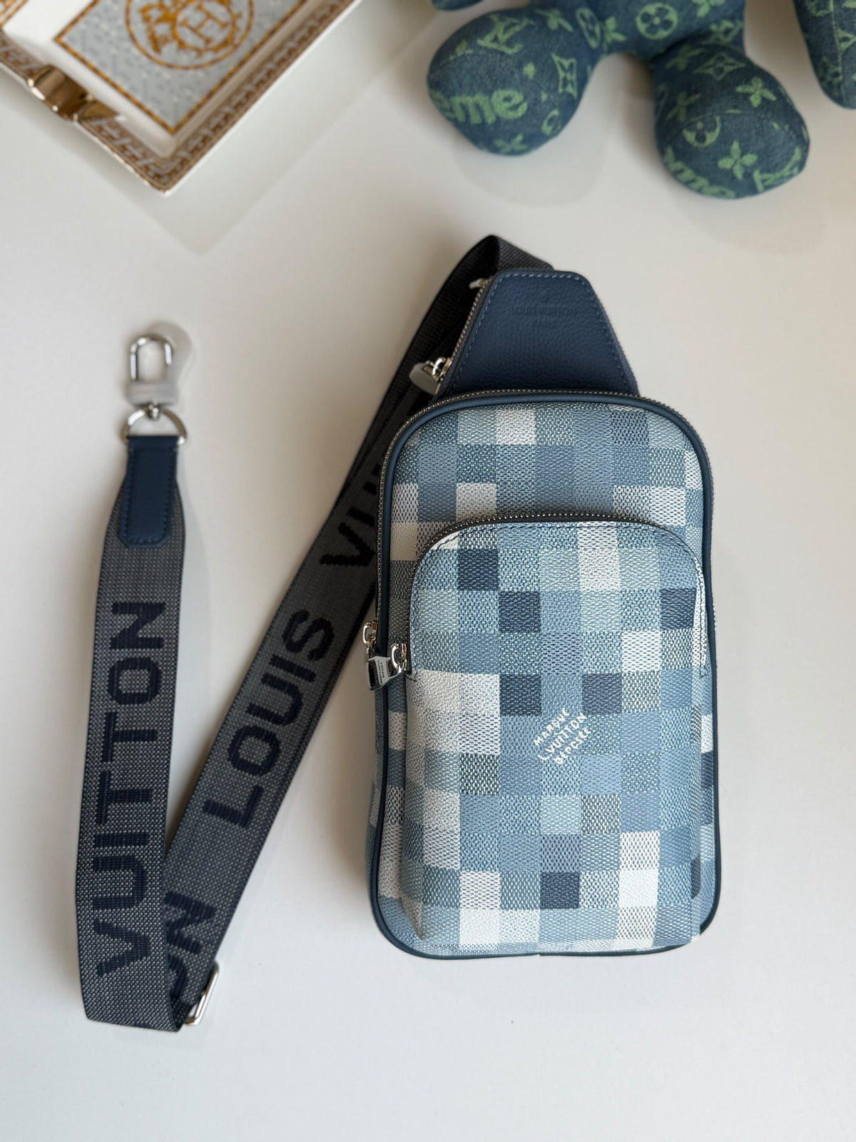 Louis Vuitton Crossbody Bag - Blue & White