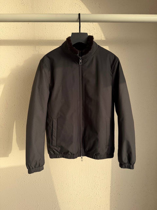 Loro Piana Gathered Bomber Jacket - Black