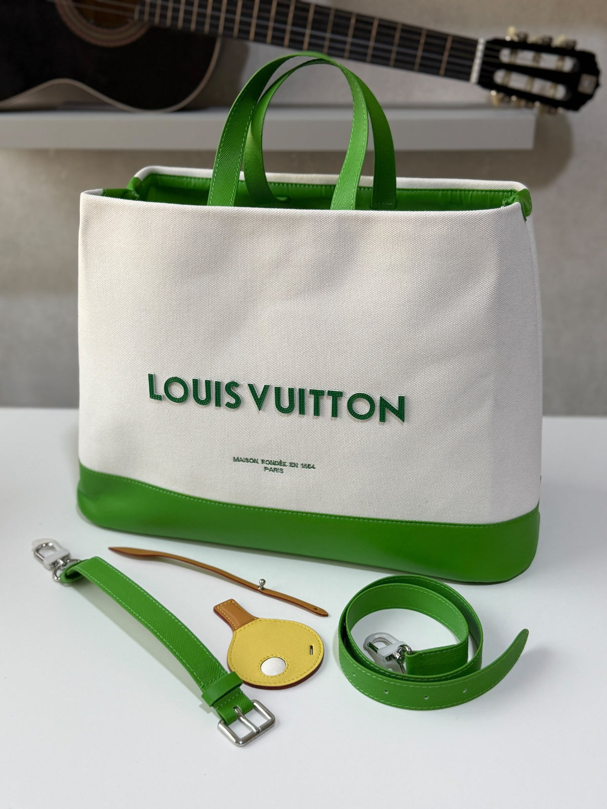Louis Vuitton Tote Bag - Green, Red, White