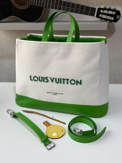 Louis Vuitton Tote Bag - Green, Red, White