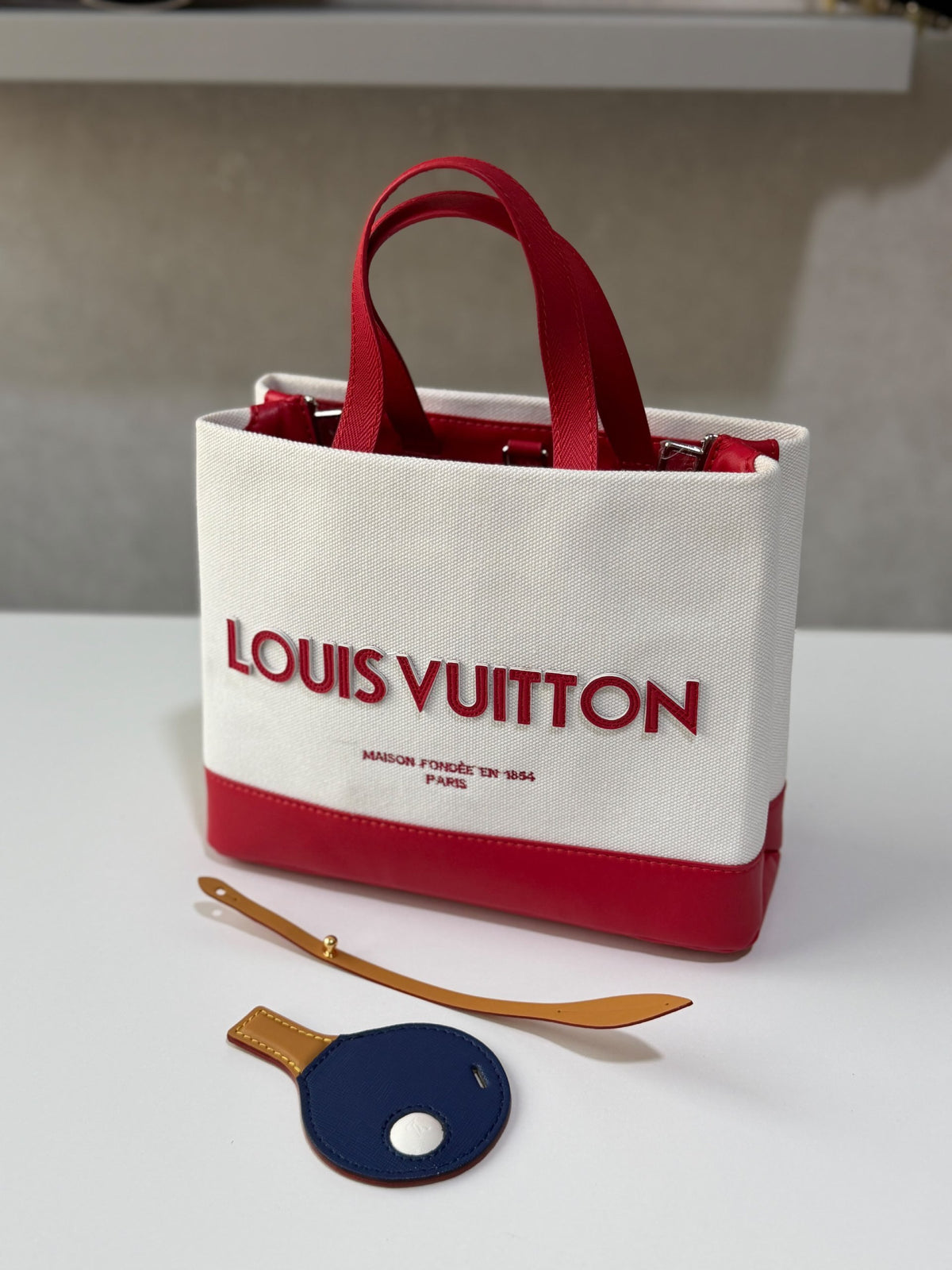 Louis Vuitton Tote Bag - Green, Red, White
