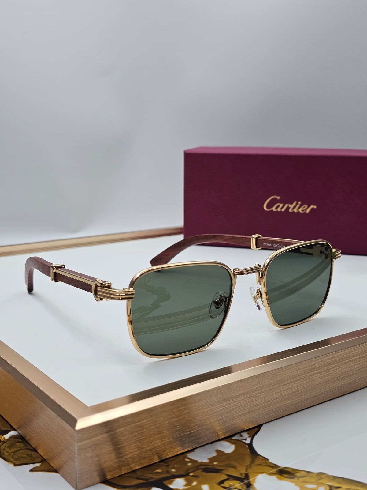 Cartier Sunglasses - Gold & Green