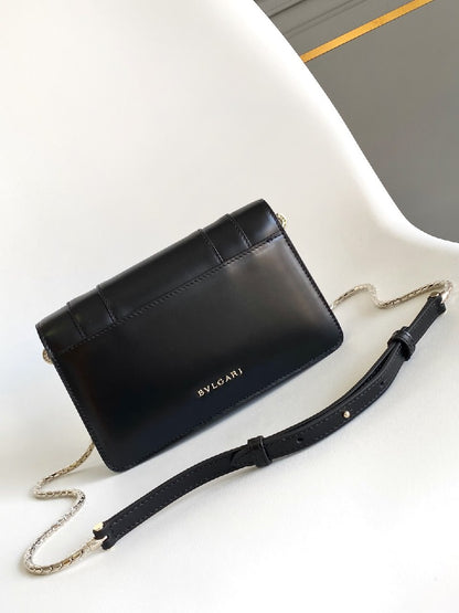 Bulgari Serpenti Forever Shoulder Bag - Black Snake Print