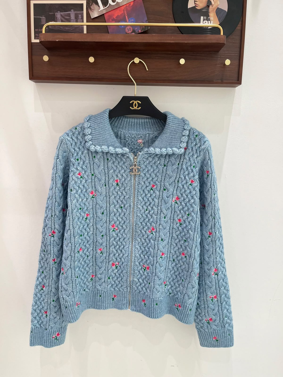 Chanel Cardigan - White, Pink, Blue