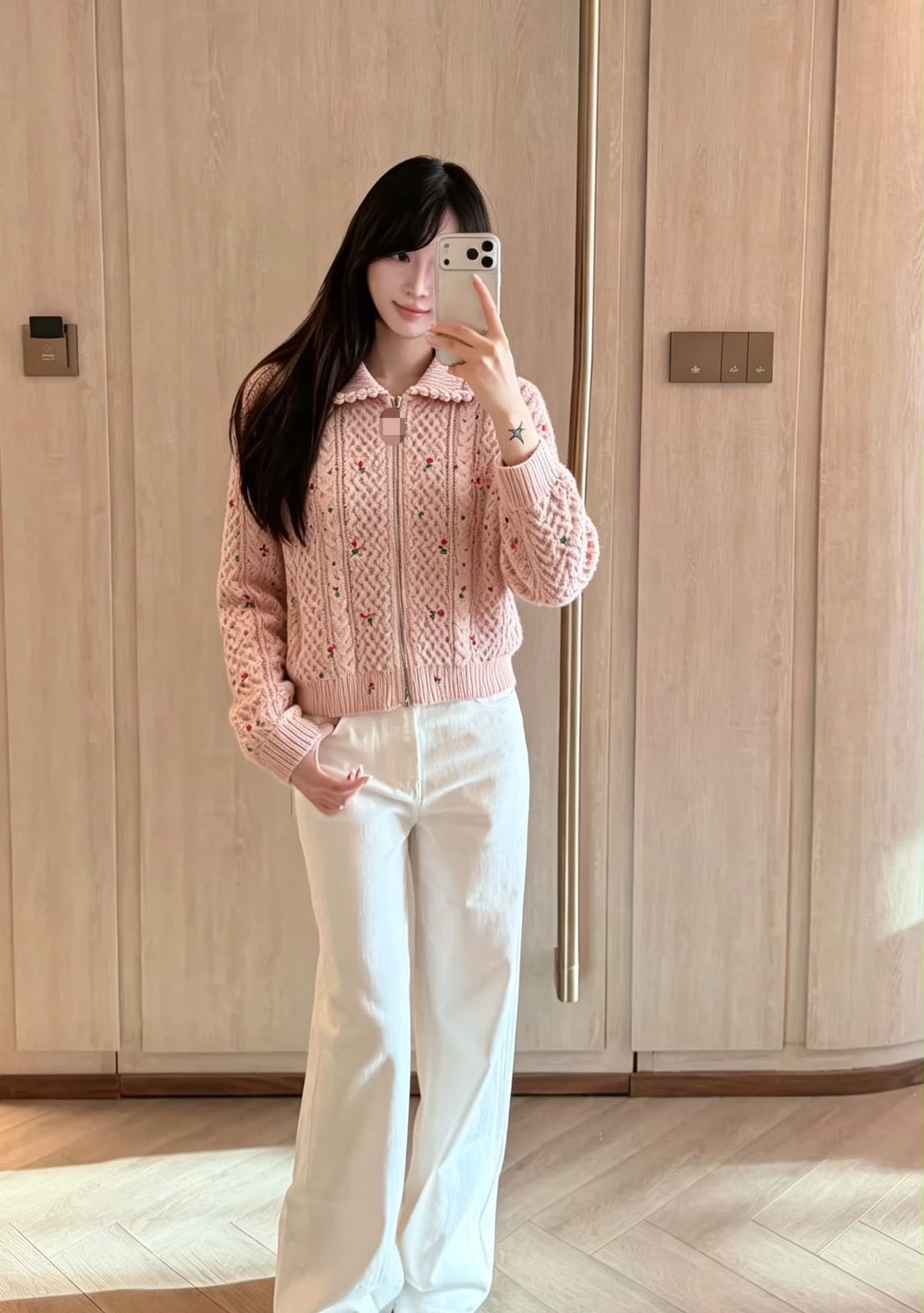 Chanel Cardigan - White, Pink, Blue