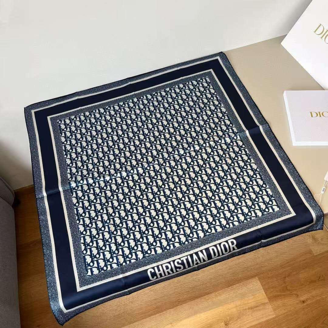 Dior Scarf - Navy & White