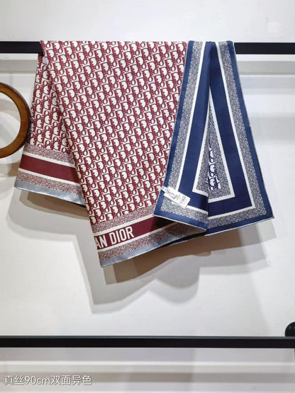 Dior Scarf - Navy & White