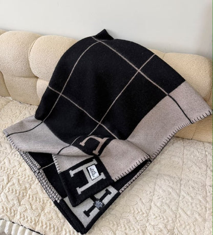 Hermès Blanket H Grid - Black