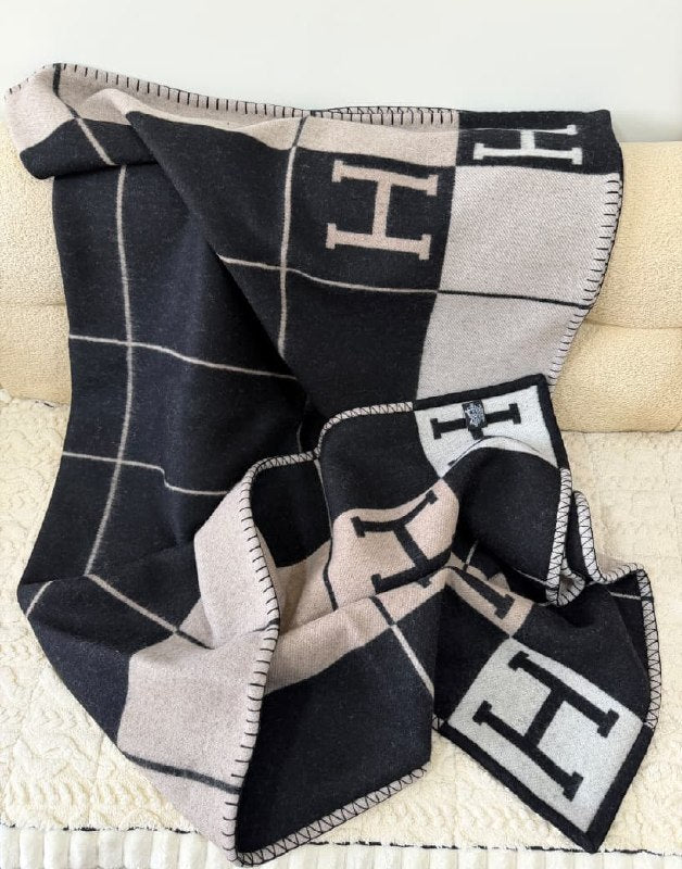 Hermès Blanket H Grid - Black