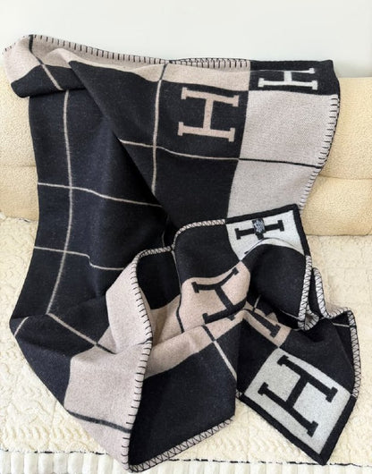 Hermès Blanket H Grid - Black