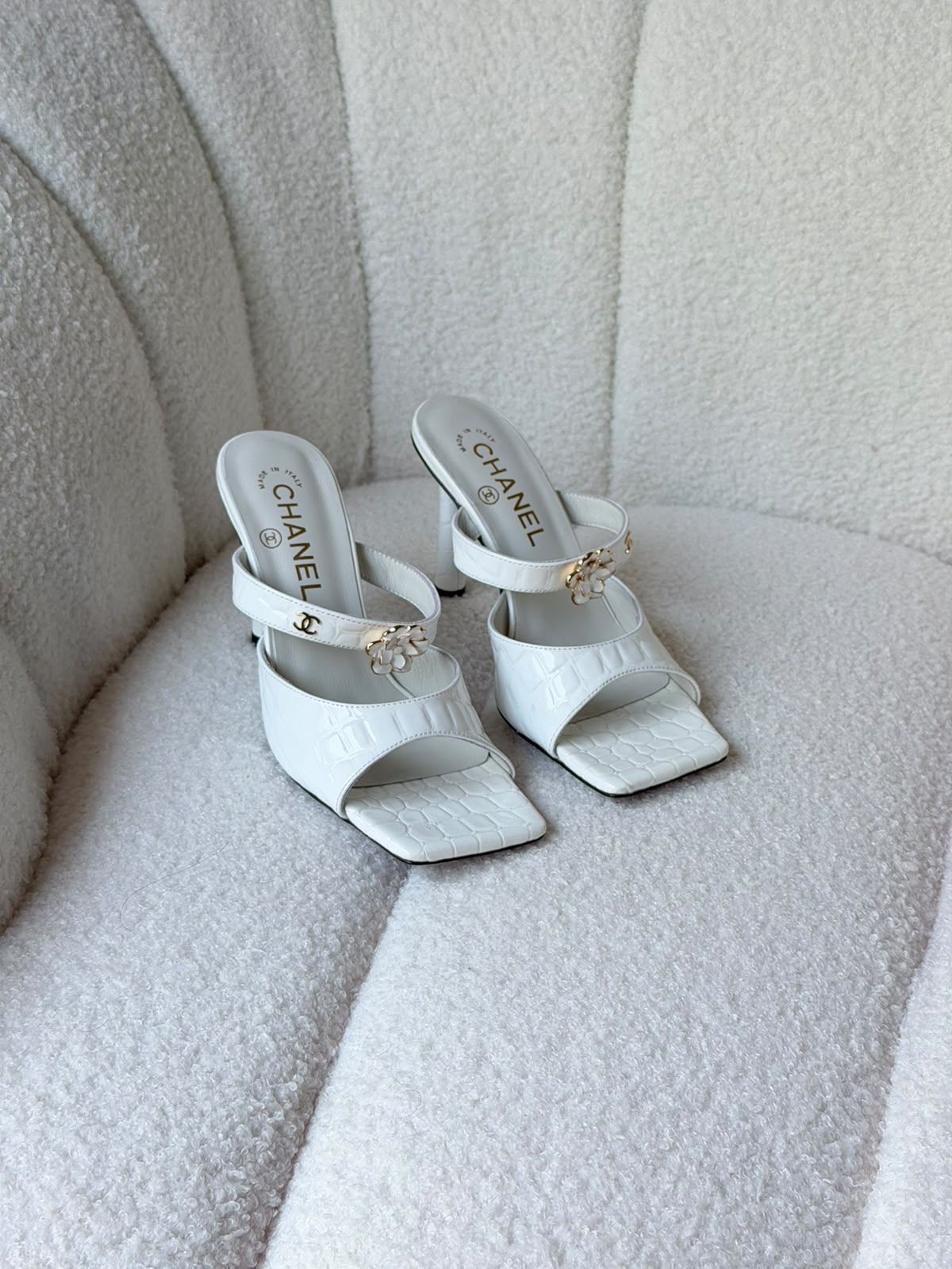 Chanel Heels - White, Green, Black, Burgundy