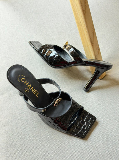 Chanel Heels - White, Green, Black, Burgundy