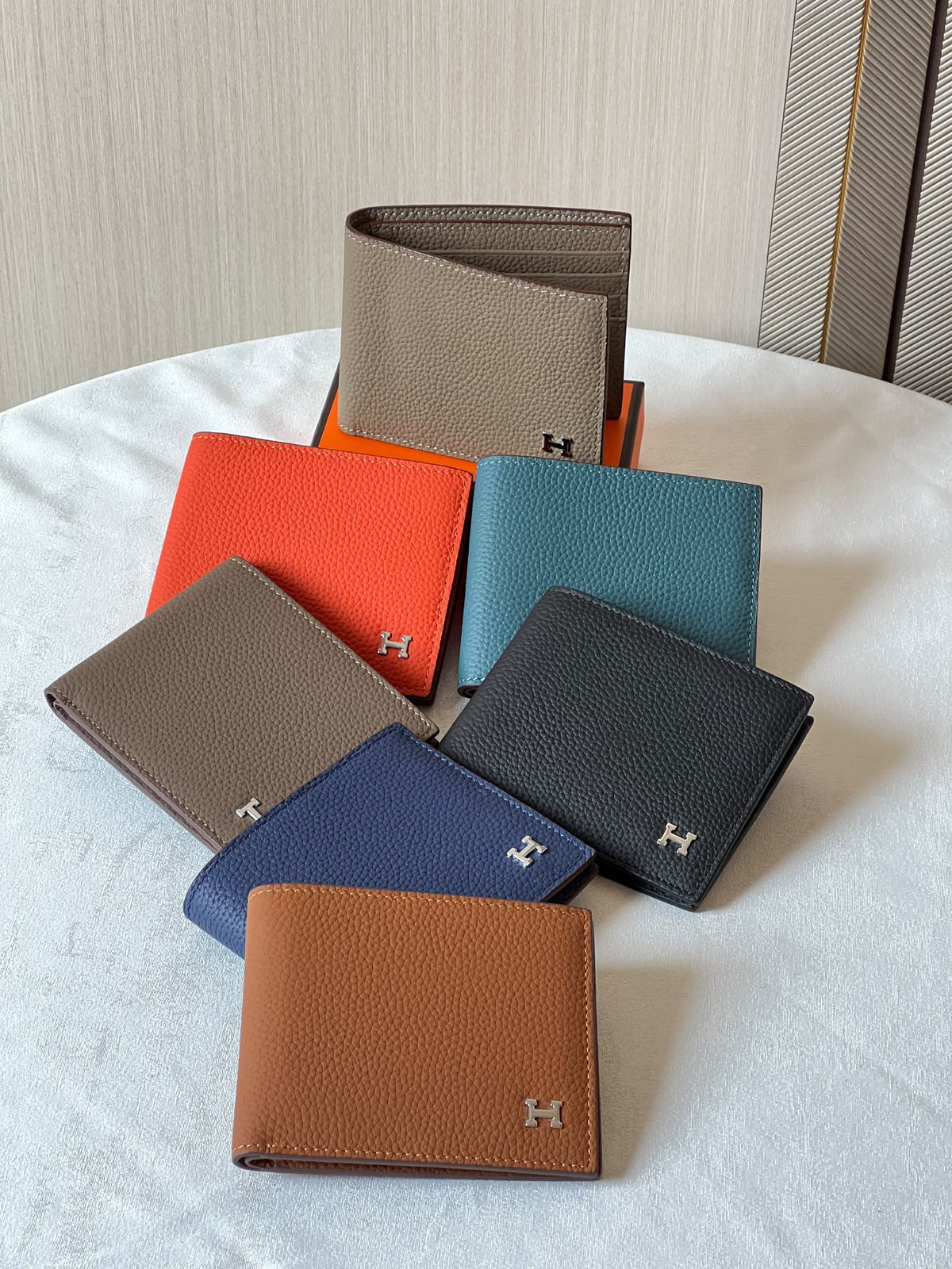 Hermès Wallet - Black, Navy, Brown, Orange, Grey, Blue, Beige