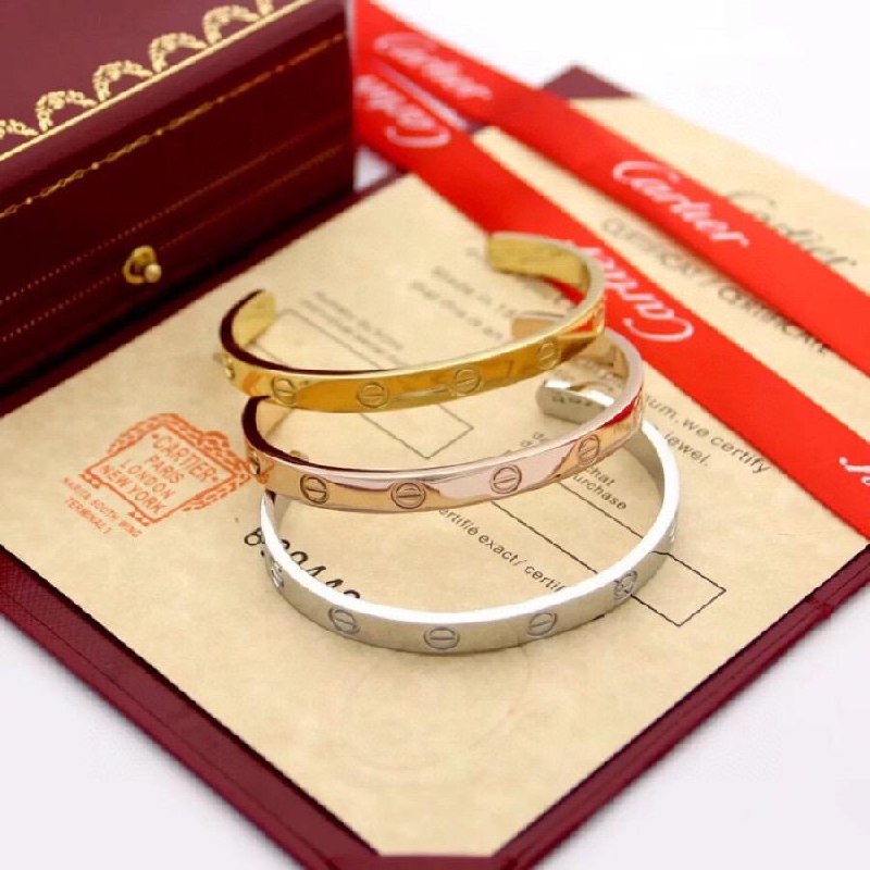 Cartier Screw Open-Cuff Bangle - Gold, Silver, Pink